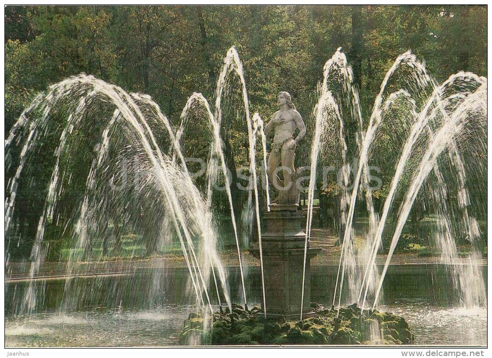 The Adam Fountain - The Fountains of Petrodvorets - 1987 - Russia USSR - unused - JH Postcards