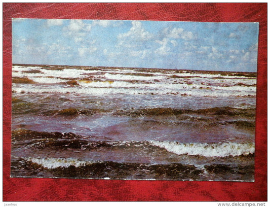Rough Sea - Jurmala - 1978 - Latvia USSR - unused - JH Postcards
