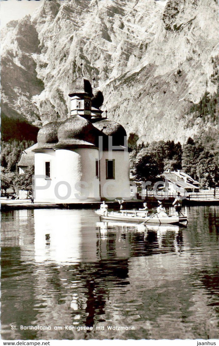 St Bartholoma am Konigssee mit Watzmann - church - Germany - unused - JH Postcards
