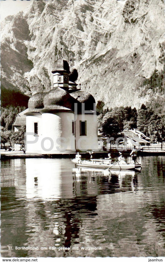St Bartholoma am Konigssee mit Watzmann - church - Germany - unused - JH Postcards