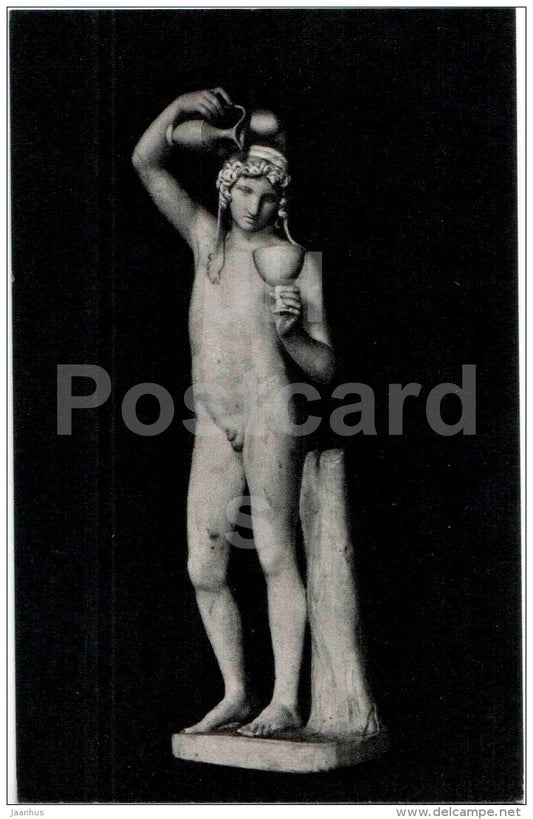 sculpture by Bertel Thorvaldsen - Ganymede - danish art - unused - JH Postcards