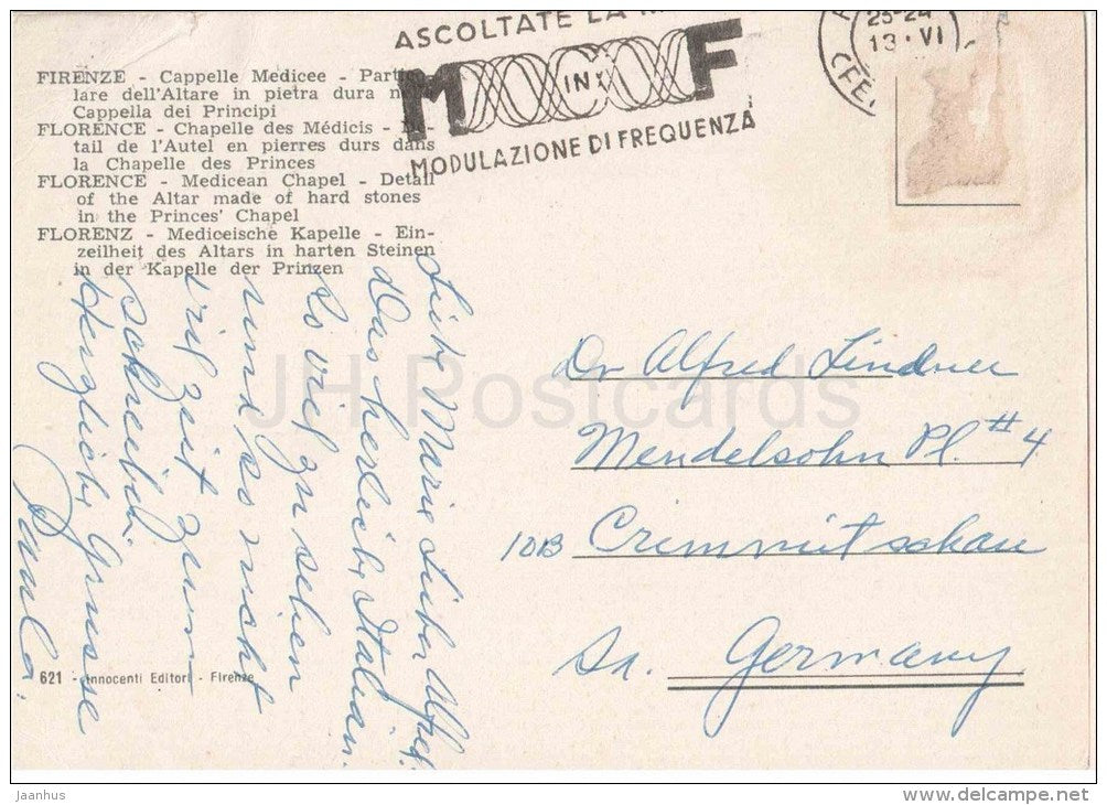 Cappelle Medicee - Medicean Chapel - Firenze - Toscana - 621 - Italia - Italy - used - JH Postcards