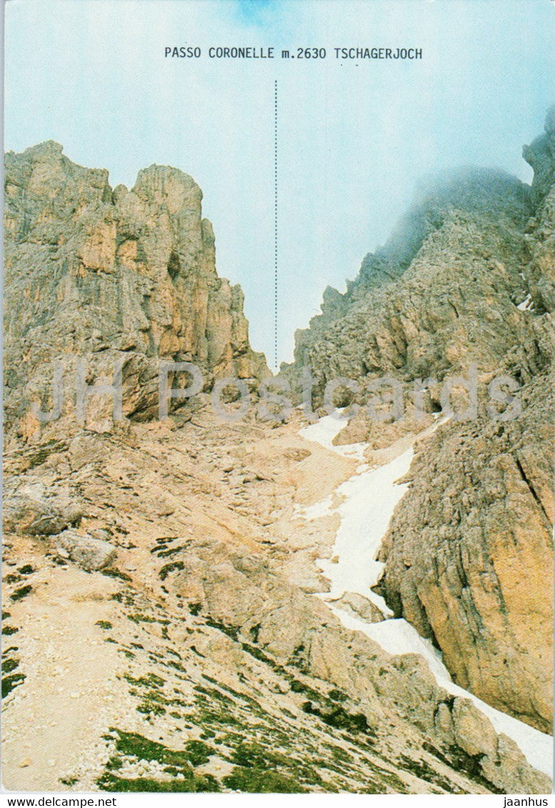 Dolomiti - Gruppo Catinaccio - Passo Coronelle - Tschagerjoch 2630 m - Italy - unused - JH Postcards