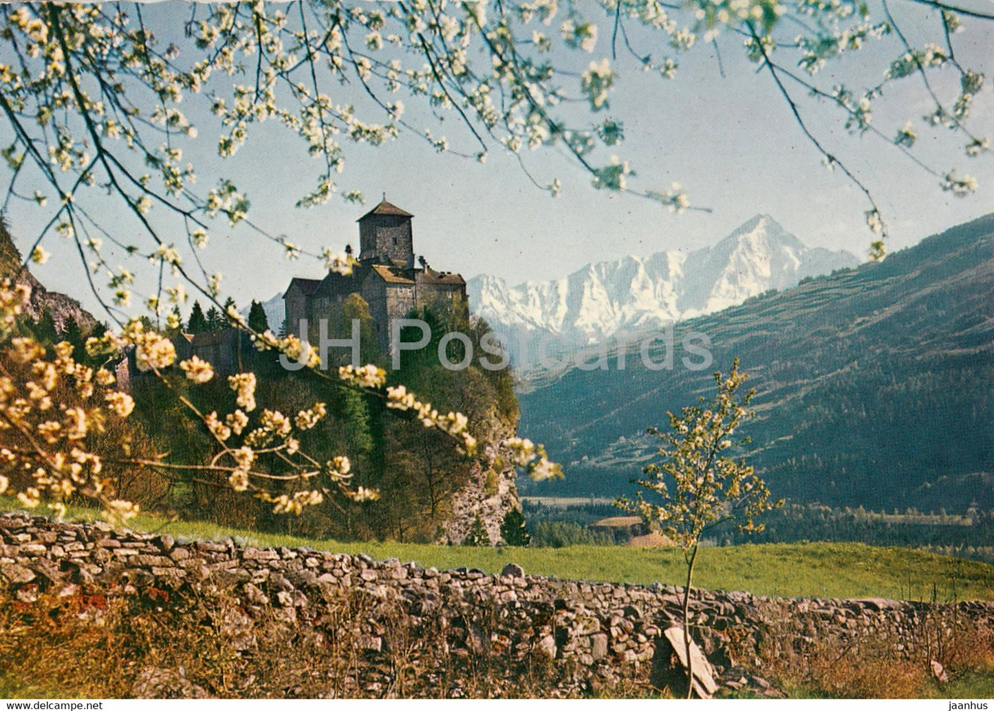 Schloss Ortenstein mit Piz Beverin - Domleschg - castle - 681 - 1964 - Switzerland - used - JH Postcards