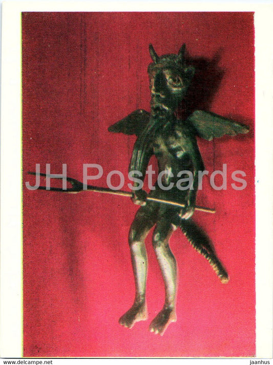 Samogitian Devil - Devils - Lithuanian art 1973 - Lithuania USSR - unused - JH Postcards
