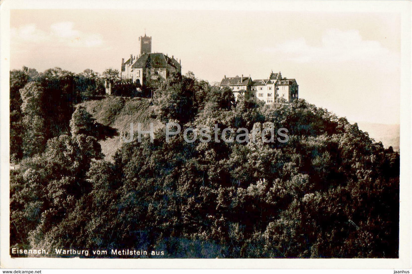 Eisenach - Wartburg vom Metilstein aus - old postcard - Germany - unused - JH Postcards