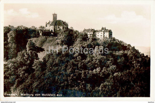 Eisenach - Wartburg vom Metilstein aus - old postcard - Germany - unused - JH Postcards
