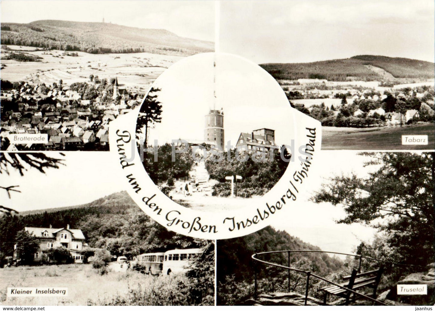 Rund um den Grossen Inselsberg - Brotterode - Trusetal - Tabarz - old postcard - Germany DDR - unused - JH Postcards