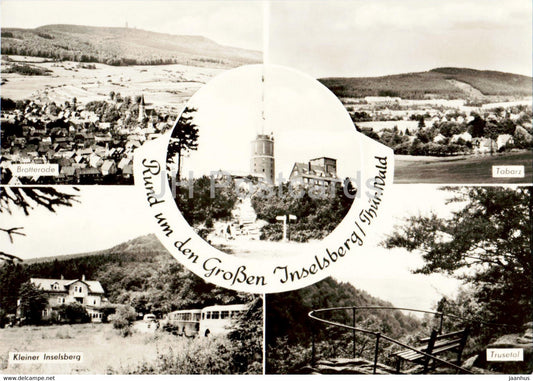 Rund um den Grossen Inselsberg - Brotterode - Trusetal - Tabarz - old postcard - Germany DDR - unused - JH Postcards