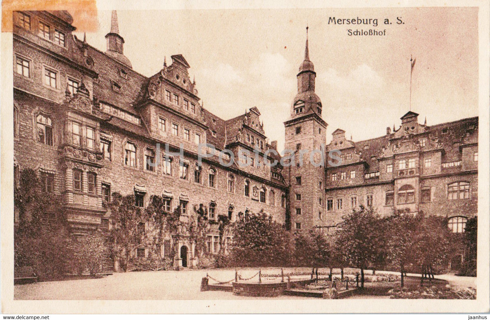 Merseburg a S - Schlosshof - castle - old postcard - Germany - unused - JH Postcards
