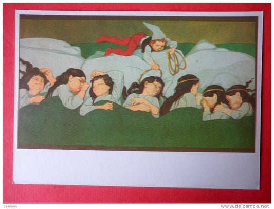 illustration by B. Dehterev - Cannibal Children - Little Tom Thumb by C. Perrault - 1979 - Russia USSR - unused - JH Postcards