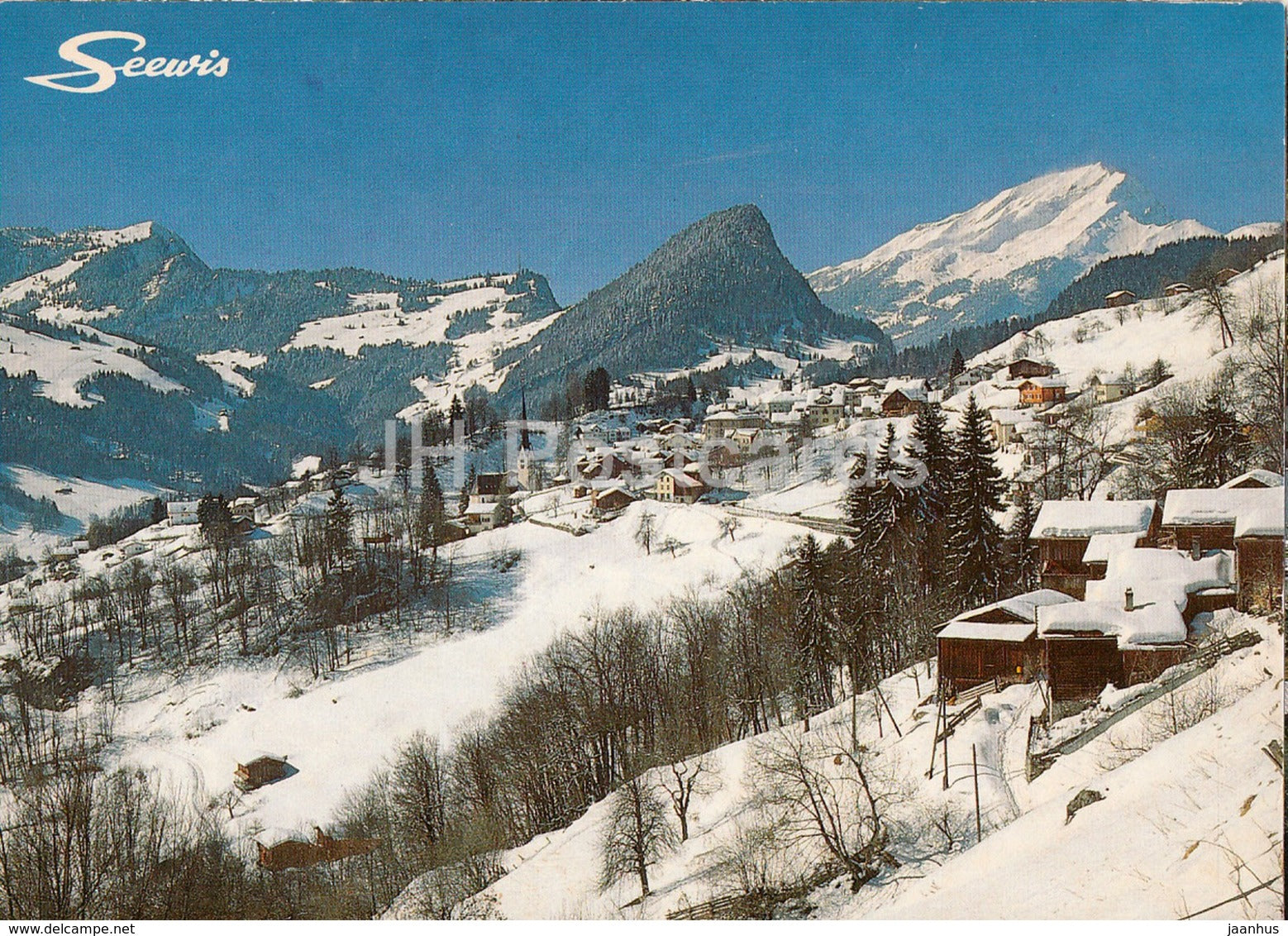 Seewis im Prattigau 1000 m - Valzeiner Haupt  - Calanda - 1989 - Switzerland - used - JH Postcards