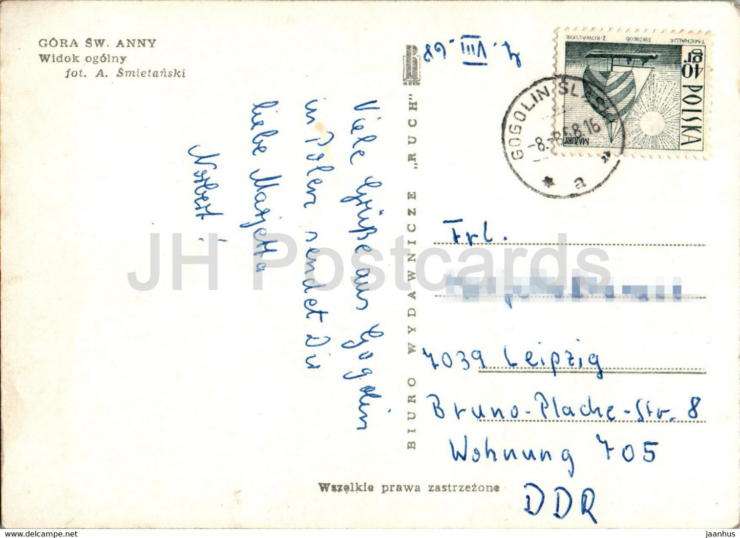 Gora Sw Anny - Widok ogolny - Mount St. Anne - General view - 1968 - Poland - used
