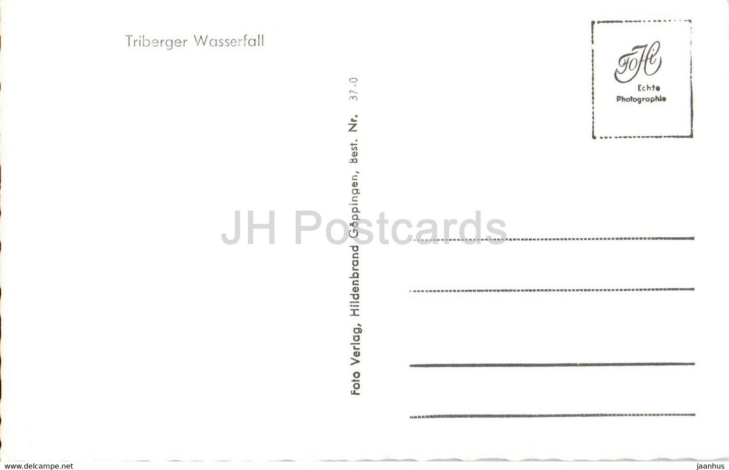 Triberger Wasserfall - alte Postkarte - Deutschland - unbenutzt