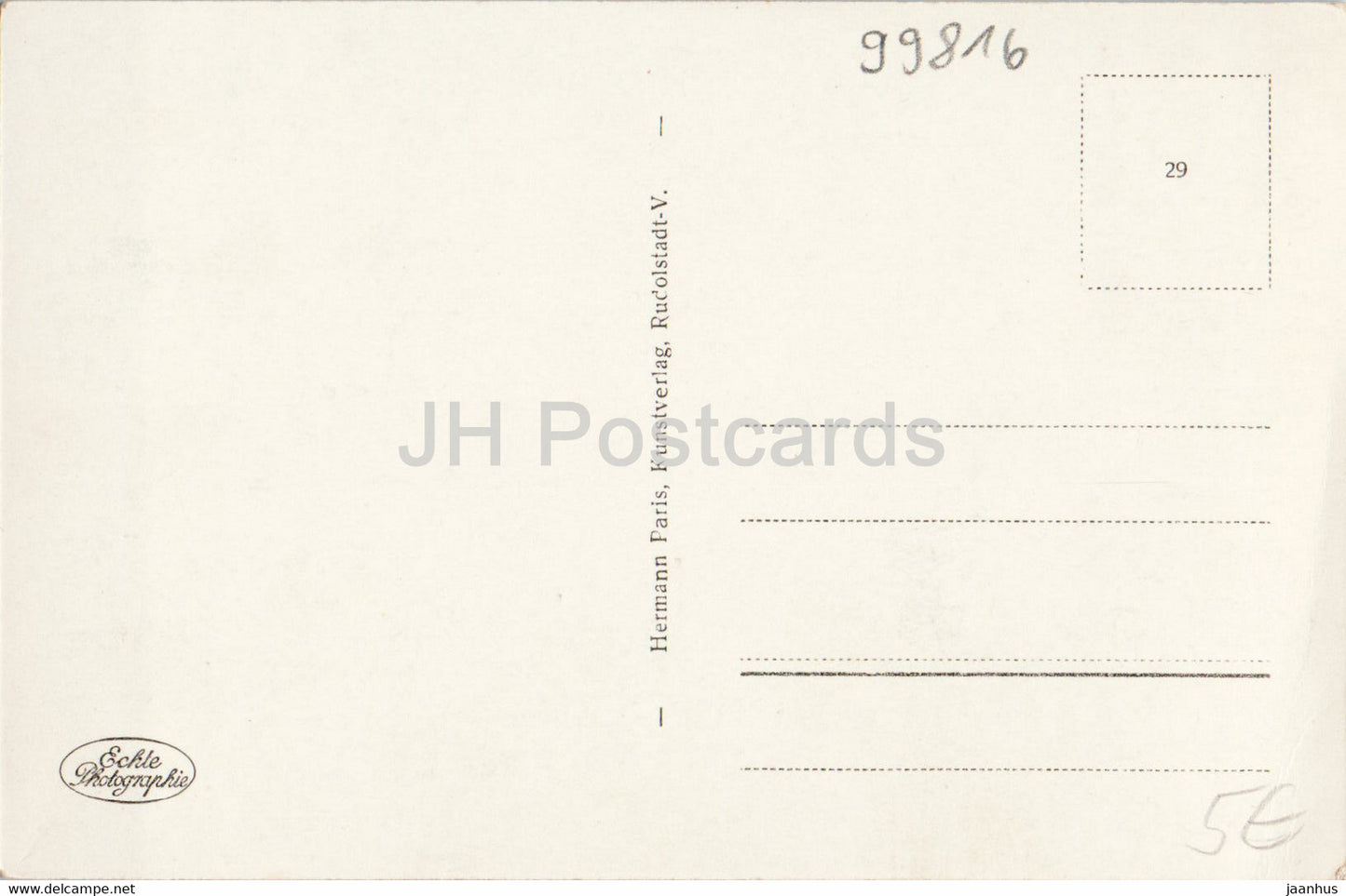 Eisenach - Wartburg vom Metilstein aus - carte postale ancienne - Allemagne - inutilisée