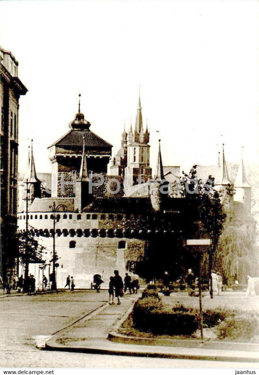 Krakow - Barbakan - Brama Florianska - old postcard - Poland - unused - JH Postcards