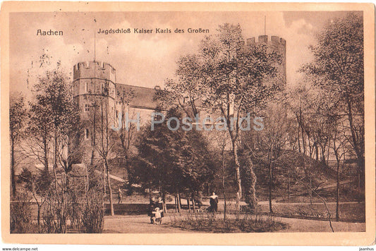 Aachen - Jagdschloss Kaiser Karls des Grossen - old postcard - 1919 - Germany - used - JH Postcards