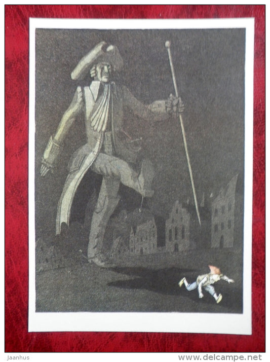 The Wonderful Adventures of Nils by S. Lagerlöf - Illustration by Diodorov - a Bronze Man - 1981 - unused - JH Postcards