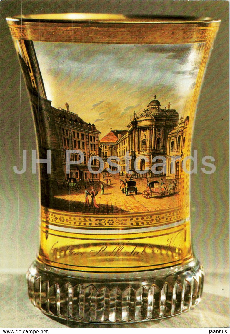 Anton Kothgasser - Ranftbecher mit Darstellung des Michaelerplatzes in Wien - jug - Austrian art - Austria - unused - JH Postcards