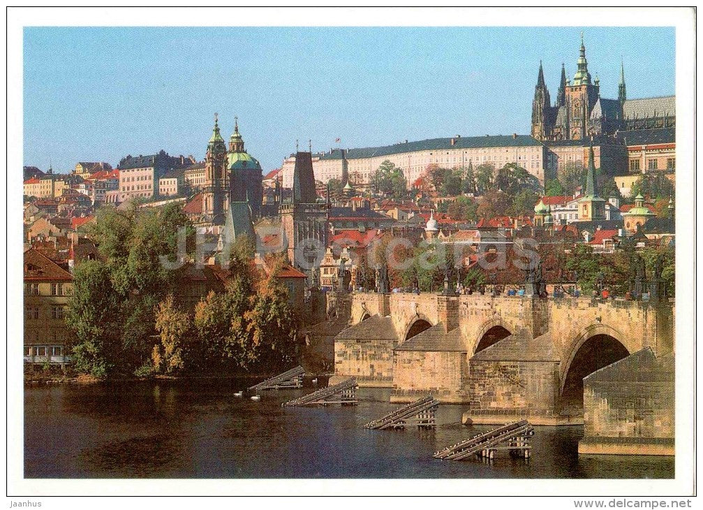 Charles Bridge - Praha - Prague - Czechoslovakia - Czech - unused - JH Postcards