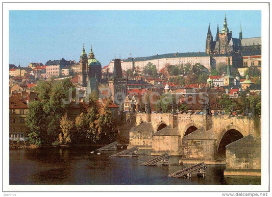 Charles Bridge - Praha - Prague - Czechoslovakia - Czech - unused - JH Postcards