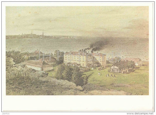 drawing by C. Buddeus , The Sugar Factory - Old Views of Tallinn - 1984 - Estonia USSR - unused - JH Postcards