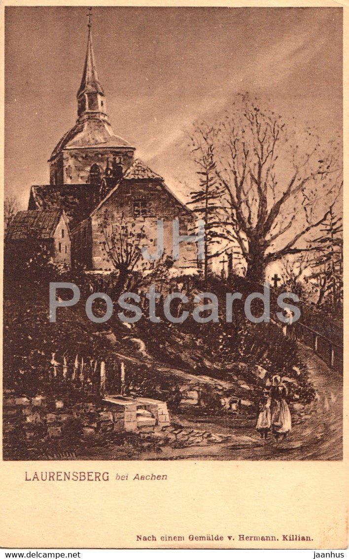 Laurensberg bei Aachen - Gemalde v Hermann Killian - old postcard - 1907 - Germany - used - JH Postcards