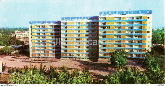 Dwelling Houses in Pushkin Street - 1 - Tashkent - Toshkent - 1980 - Uzbekistan USSR - unused - JH Postcards