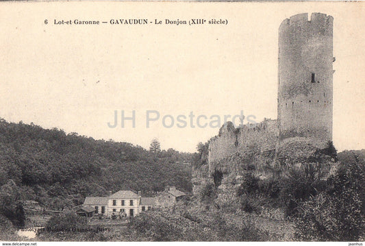 Gavaudun - Le Donjon - 6 - old postcard - 1916 - France - used - JH Postcards
