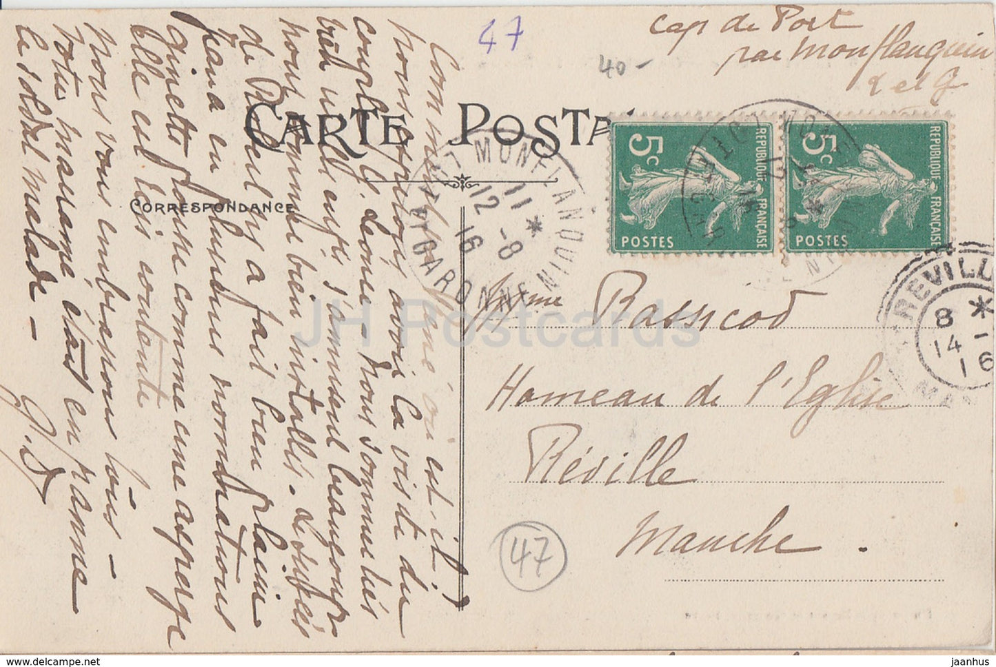 Gavaudun - Le Donjon - 6 - old postcard - 1916 - France - used