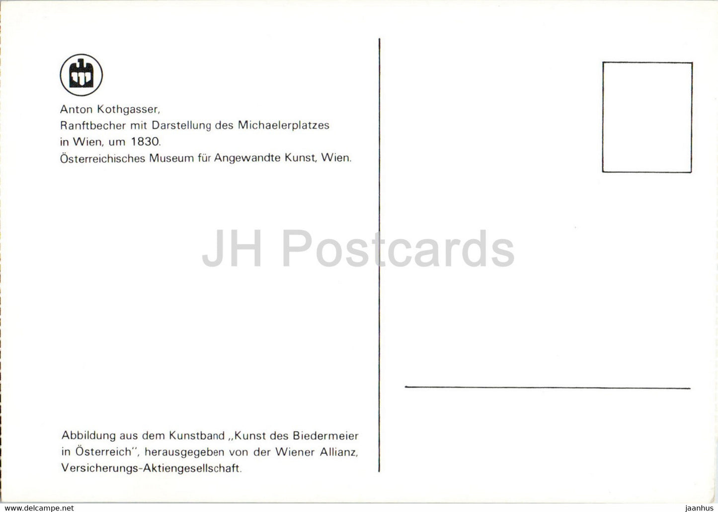 Anton Kothgasser - Ranftbecher mit Darstellung des Michaelerplatzes à Wien - cruche - Art autrichien - Autriche - inutilisé