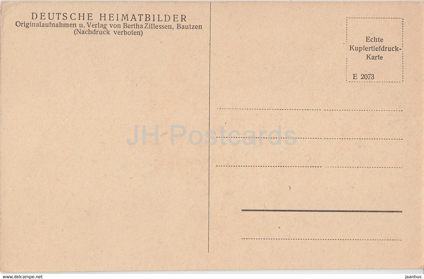 Bautzen - Blick vom Proitschenberg auf Schloss Ortenburg - Deutsche Heimatbilder - alte Postkarte - Deutschland - unbenutzt