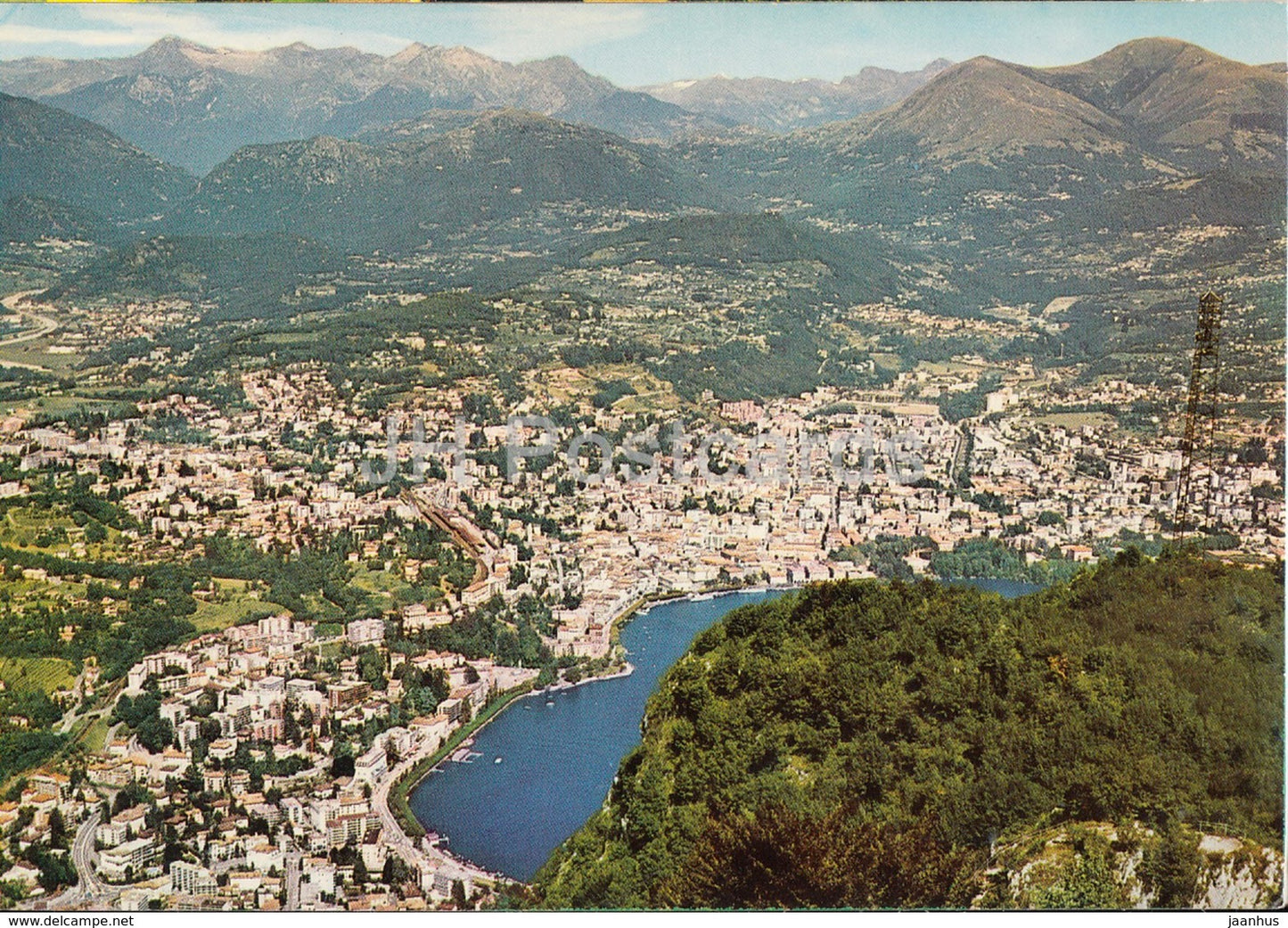 Lugano TI - Veduta Aerea - Aerial View - Switzerland - unused - JH Postcards