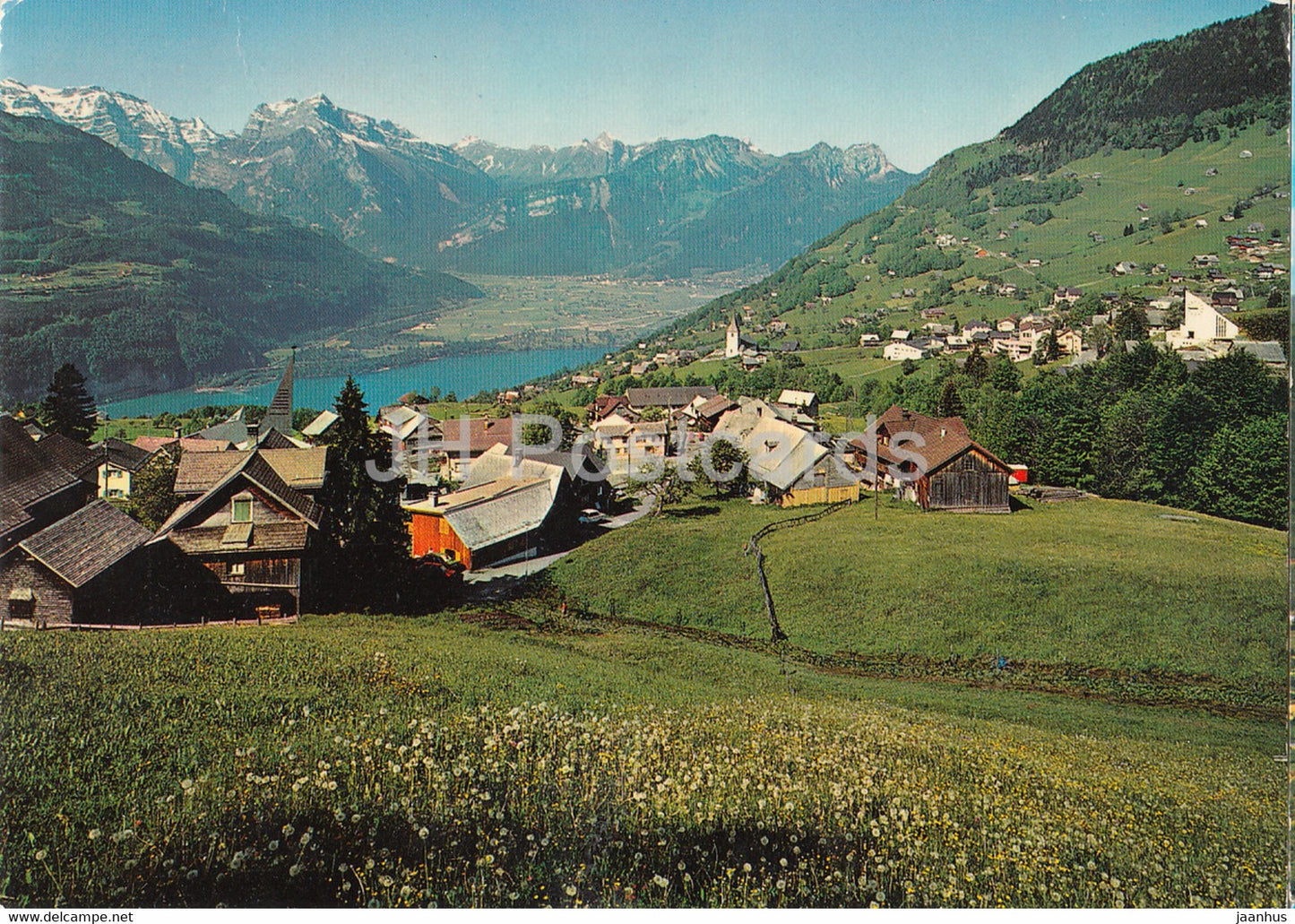 Kurort Amden mit Walensee und Glarneralpen - 2605 - 1978 - Switzerland - used - JH Postcards