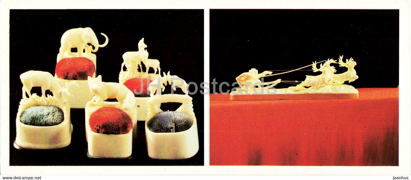 Tobolsk bone carvers wares - Tobolsk - 1 - 1983 - Russia USSR - unused - JH Postcards