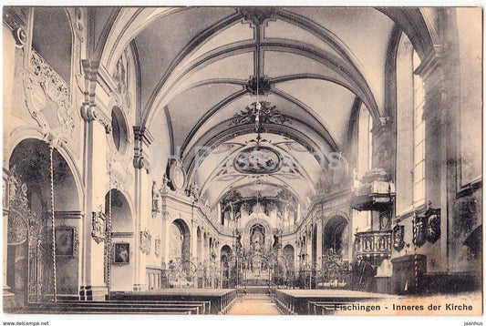 Fischingen - Inneres der Kirche - church - Switzerland - 1918 - used - JH Postcards