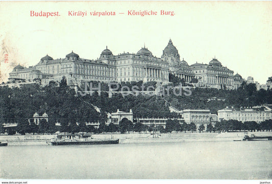 Budapest - Kiralyi varpalota - Konigliche Burg - old postcard - 1909 - Hungary - used - JH Postcards