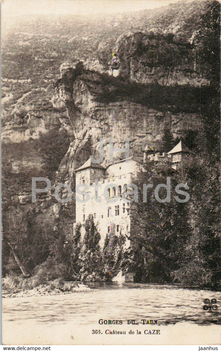 Gorges du Tarn - Chateau de la Caze - 365 - castle - old postcard - France - used - JH Postcards