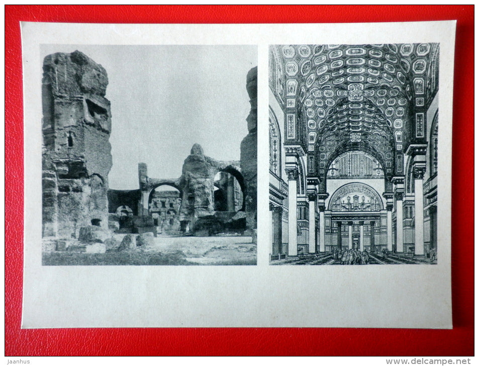 Baths of Caracalla in Rome , III century AD - Architecture of Ancient Rome - 1965 - Russia USSR - unused - JH Postcards