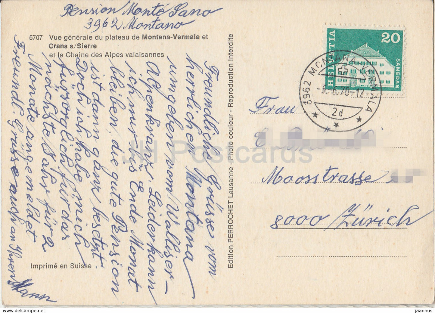 Montana Vermala et Crans S Sierre - 5707 - 1970 - Suisse - occasion