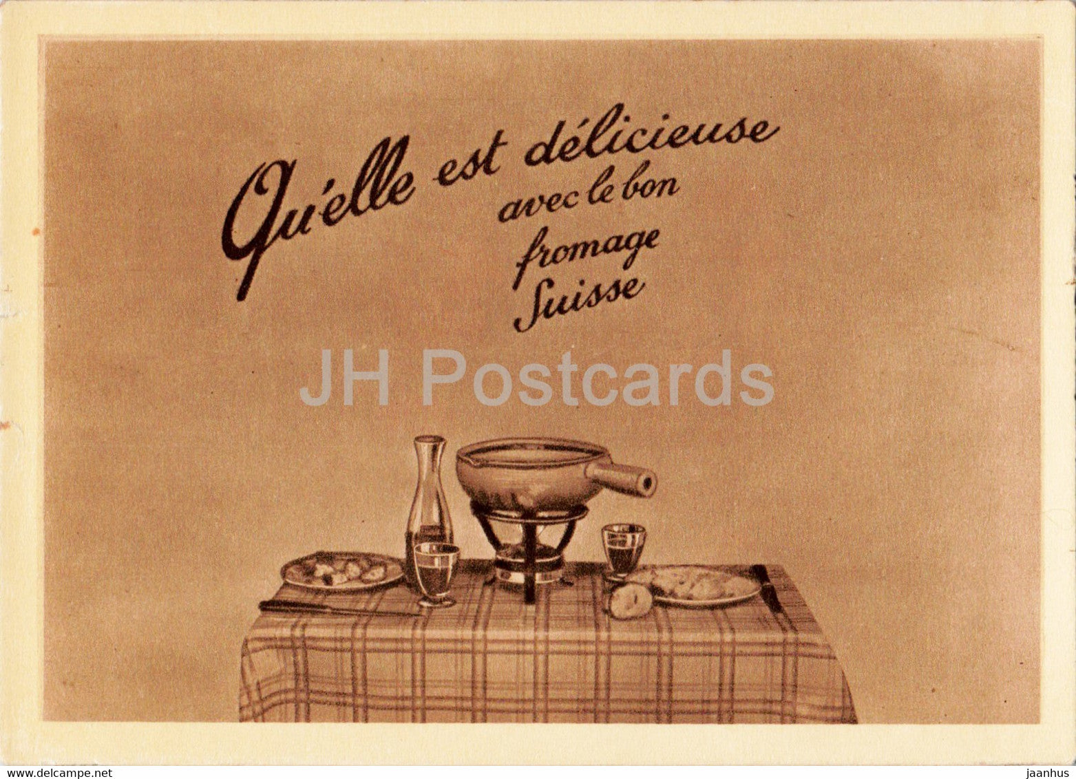 Carte Lumineuse Propaga - Quelle est delicieuse avec le bon fromage Suisse - old postcard - Switzerland - unused - JH Postcards