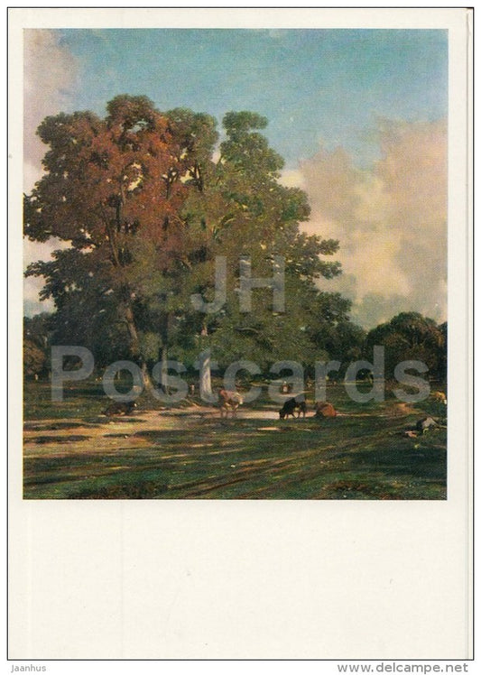 painting by Jules Dupre - Autumnal Landscape - French Art - 1970 - Russia USSR - unused - JH Postcards