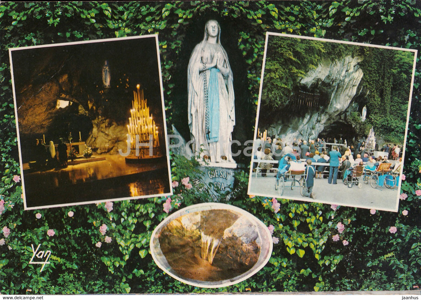 Nos Belles Pyrenees - Souvenir de Lourdes - multiview - France - unused - JH Postcards