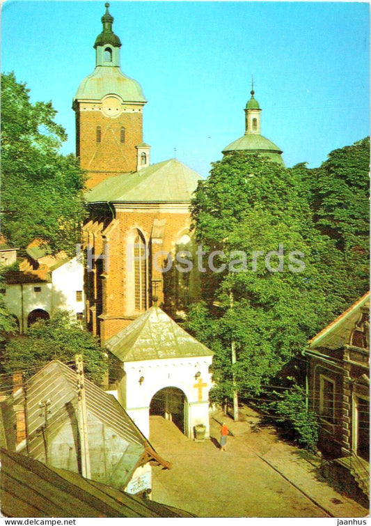Przeworsk - Kosciol farny - Wieza - Obok dzwonnica - Parish church - Tower - Belfry next to it - Poland - unused - JH Postcards