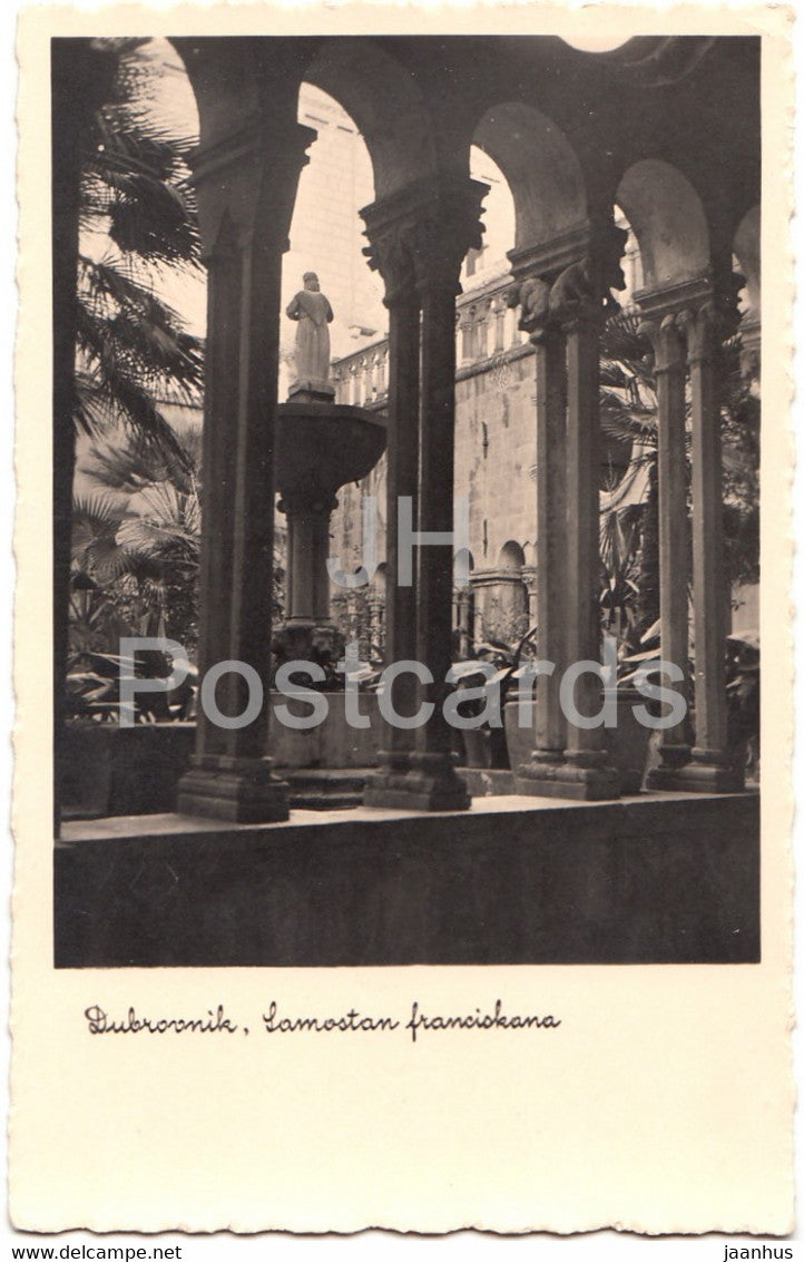 Dubrovnik - Samostan franciskana - monastery - old postcard - Croatia - Yugoslavia - used - JH Postcards