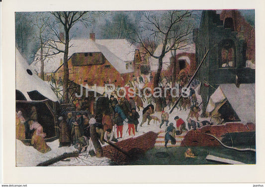 painting by Pieter Brueghel the Younger - Adoration of the Magi - Flemish art - 1984 - Russia USSR - unused - JH Postcards