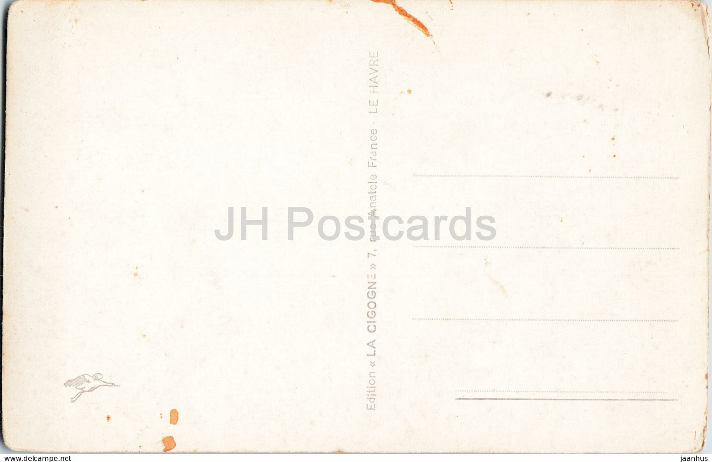 Le Havre - La Plage un jour de tempete - Strand - 524 - alte Postkarte - Frankreich - unbenutzt