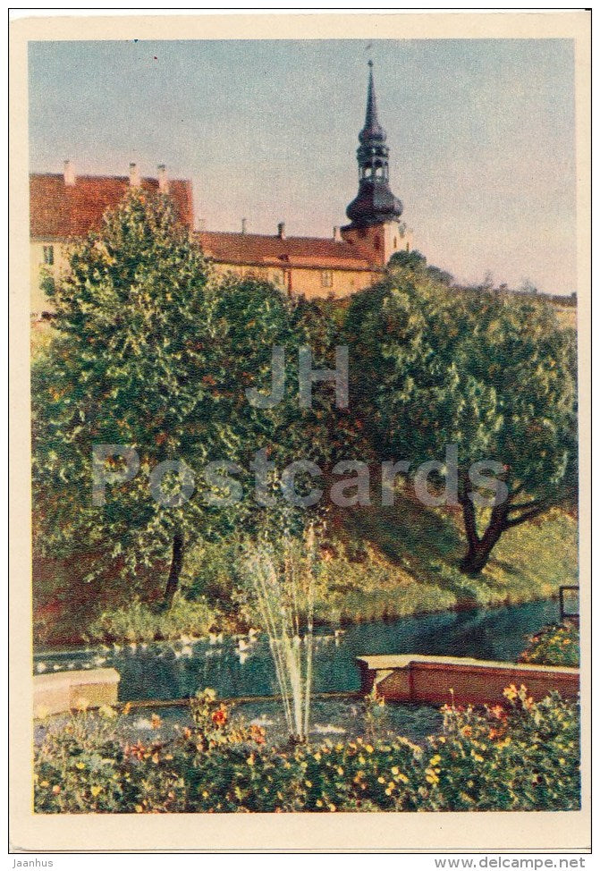 City Square - Tallinn - 1956 - Estonia USSR - unused - JH Postcards