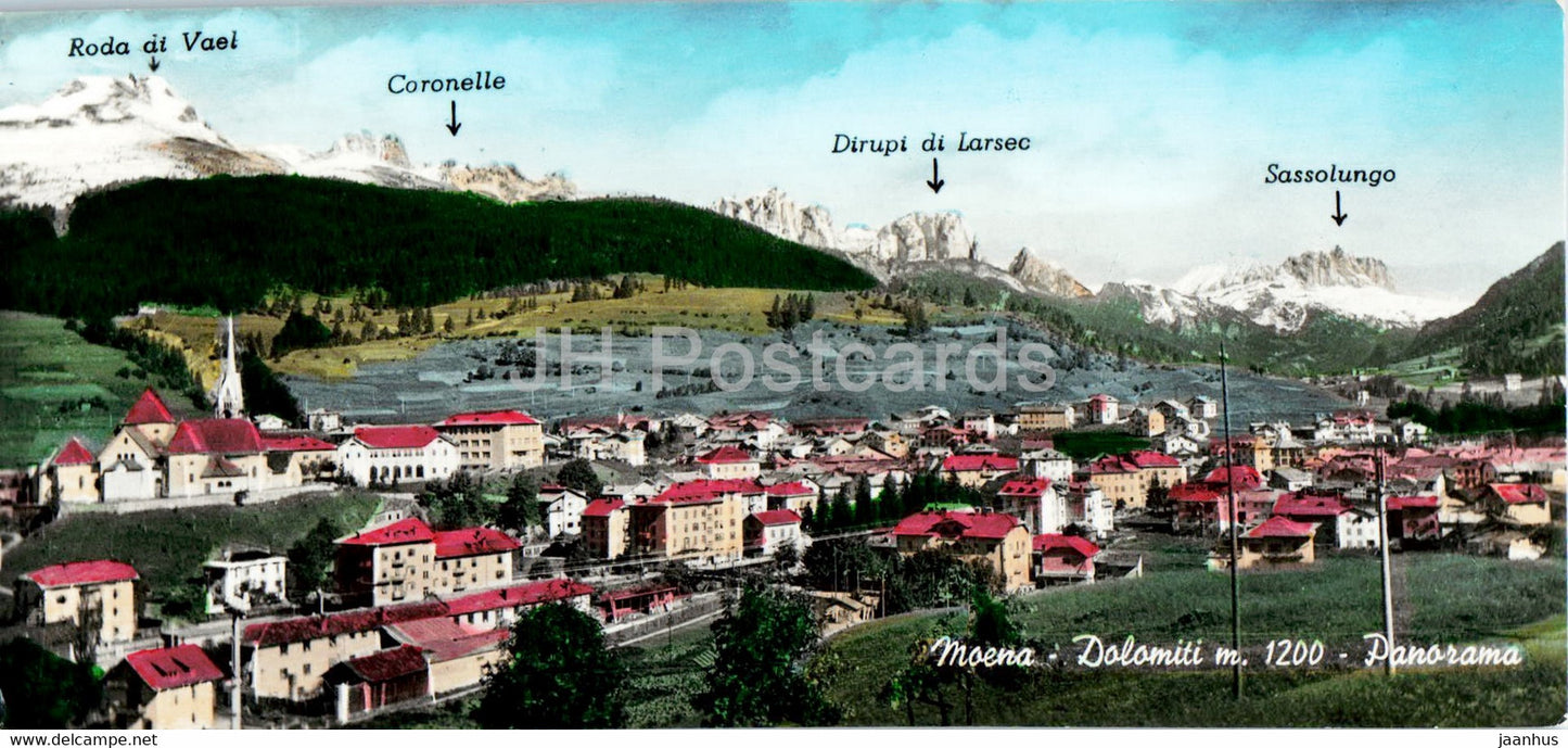 Moena - Dolomiti - Panorama - 1975 - Italy - used - JH Postcards