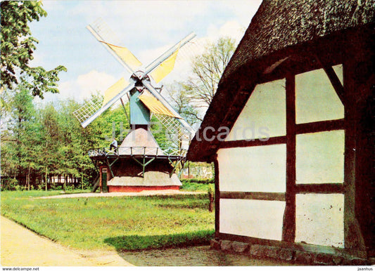 Heuerhaus und Kokerwindmuhle im Museumsdorf in Cloppenburg - windmill - Germany - unused - JH Postcards